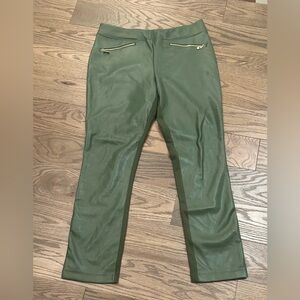 Belle by Kim Gravel Rebellious Coated Twill Baby Boot Pants Olive Size 12